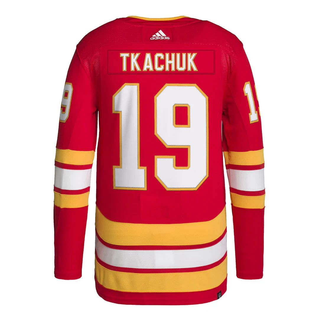 Men's adidas Calgary Flames Matthew Tkachuk Authentic Home Primegreen Jersey