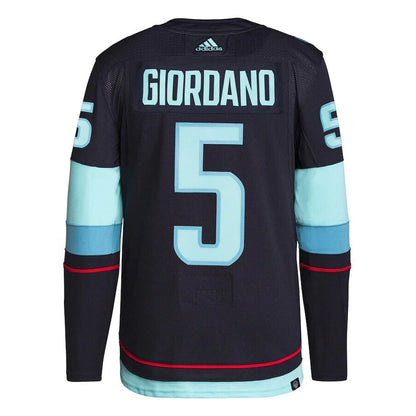 Men's adidas Seattle Kraken Mark Giordano Authentic Home Primegreen Jersey